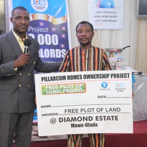 The winner of Free plot of land at Diamond Estate Mowe-Ofada from Pillarcom Homes.