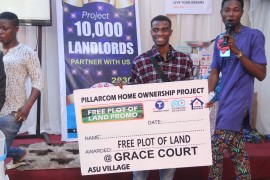 The winner of Free plot of land at Grace Court Estate, Asu-Village from Pillarcom Homes.
