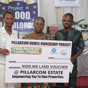 The 3 Winner of #500,000 Naira Land voucher each from Pillarcom Home