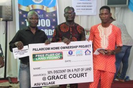 2 people won 50% discount on a plot of land at Pillarcom Homes