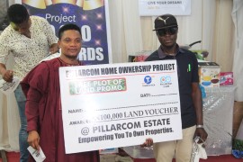The Winner of #100,000 Naira Land voucher from Pillarcom Home