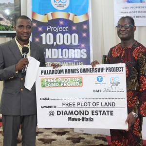 The winner of Free plot of land at Diamond Estate Mowe-Ofada from Pillarcom Homes.