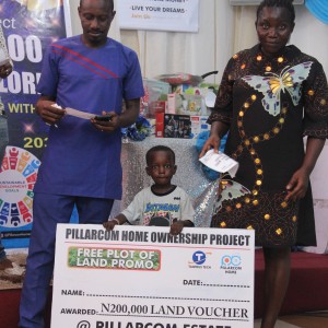 The 2 Winner of #200,000 Naira Land voucher each from Pillarcom Home