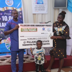 The 2 Winner of #200,000 Naira Land voucher each from Pillarcom Home