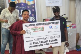 The  Winner of #100,000 Naira Land voucher each from Pillarcom Home